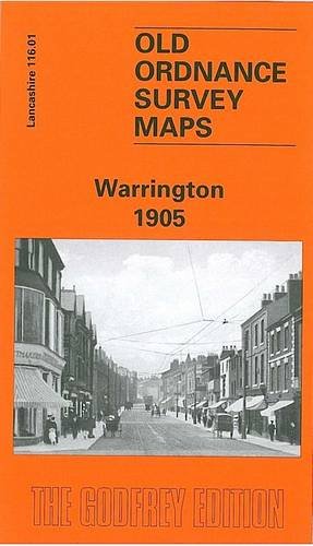 1905 Ordnance Survey map cover of Warrington, Lancashire, with street scene.