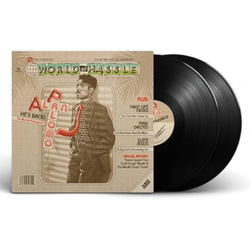 Alan Palomoās āWorld of Hassleā vinyl record with album cover art.