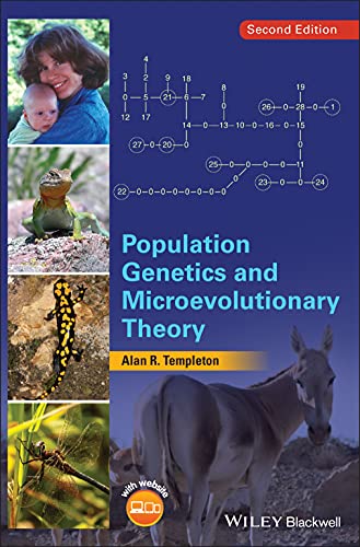 Book cover: "Population Genetics and Microevolutionary Theory" with animal images.