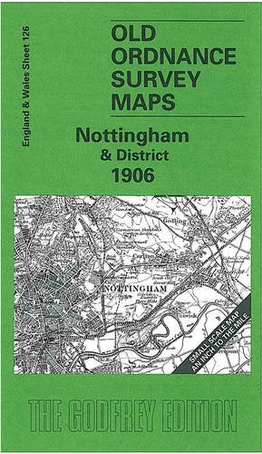 Green cover of a 1906 Nottingham and District Ordnance Survey map.