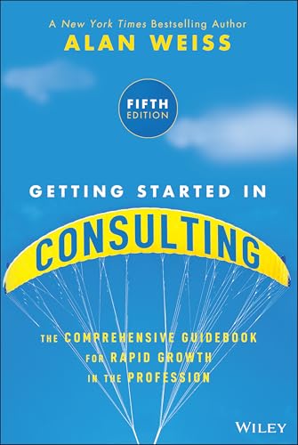 Blue book cover with yellow parachute illustration, titled “Getting Started in Consulting.”