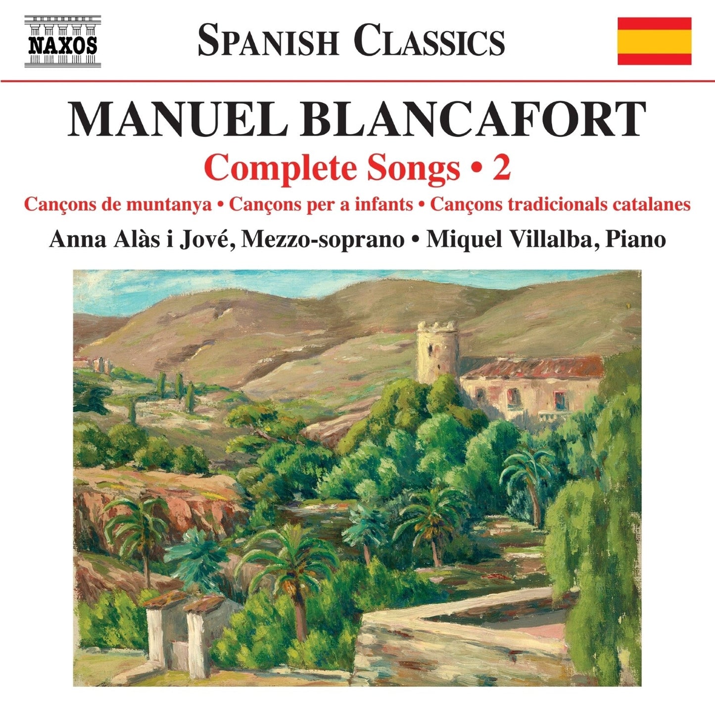 CD cover for "Alas I Jove/villalba - Blancafort - Complete Songs 2" with landscape.