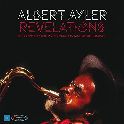 Albert Ayler album cover featuring a saxophonist in profile, red text.