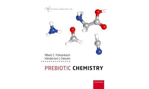 Book cover: “Prebiotic Chemistry” with molecular models and author names.