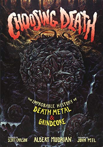 Book cover: “Choosing Death” with grotesque, swirling artwork of figures.