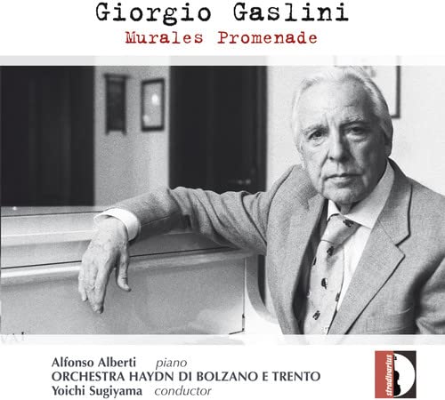 CD cover featuring a portrait of composer Giorgio Gaslini at a piano.