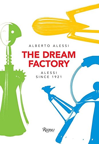 Book cover with colorful, stylized Alessi product designs and red title text.