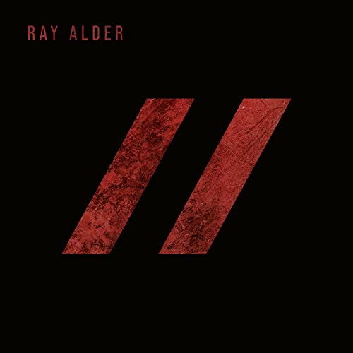 Black album cover with red, distressed parallel lines and "Ray Alder" text.