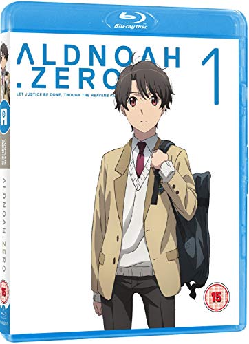 Aldnoah Zero Part 1 Blu-ray cover featuring an anime boy with a backpack.