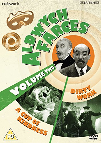 DVD cover for "Aldwych Farces: Volume 2" featuring comedy actors and scenes.