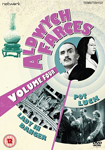 "A DVD cover featuring black and white images and pink and blue lettering."