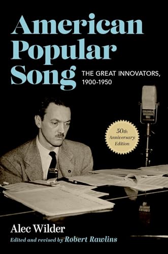 Book cover featuring a man with sheet music and a vintage microphone.