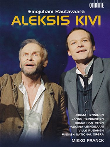DVD cover for Aleksis Kivi opera featuring two male performers.
