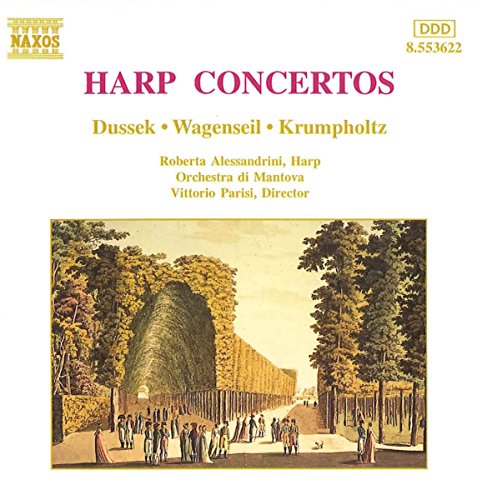 CD cover with a classical painting of people in a garden.