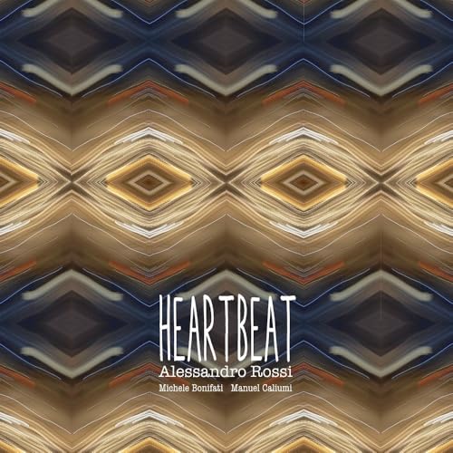 CD cover with abstract geometric pattern and album title “Heartbeat”.