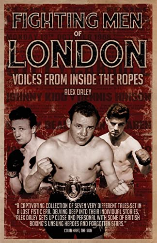 Book cover: "Fighting Men of London" featuring three vintage boxers.