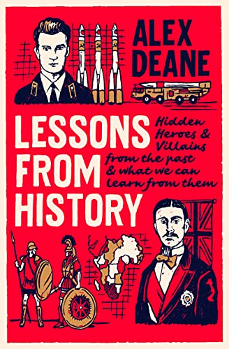 Book cover: "Lessons From History" with portraits and historical imagery.