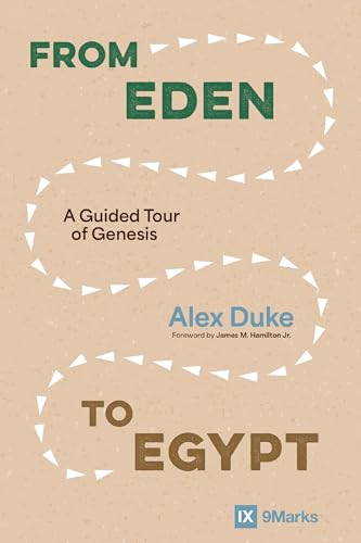 Book cover: "From Eden to Egypt" by Alex Duke, with geometric design.
