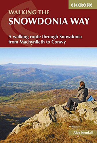 Book cover depicting a hiker overlooking a mountainous landscape in Wales.