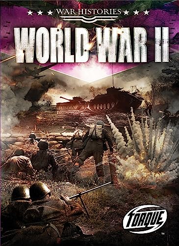 World War II cover with soldiers, tanks, and explosions.