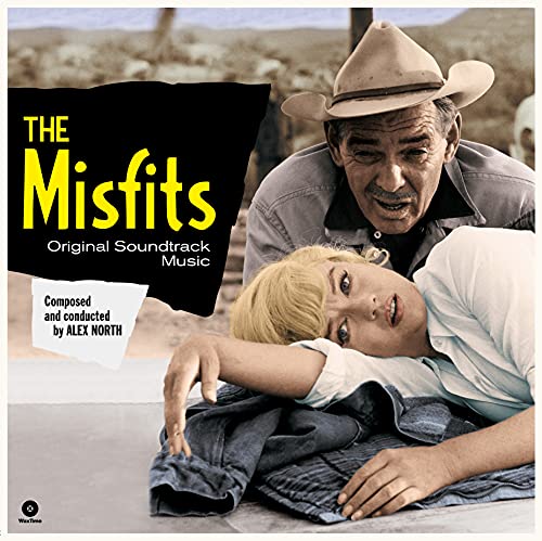 The Misfits" soundtrack vinyl cover featuring a man and woman in a western scene.