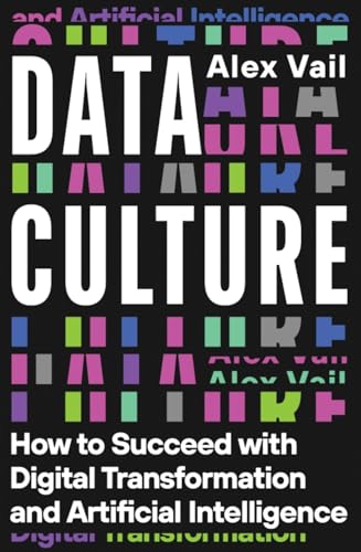 Book cover: “Data Culture” with colorful geometric shapes and white text.