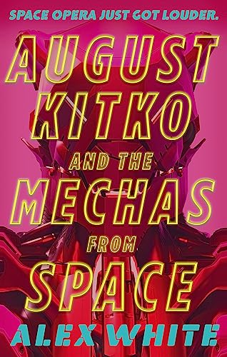 Book cover featuring a red robot mech against a pink and purple background.