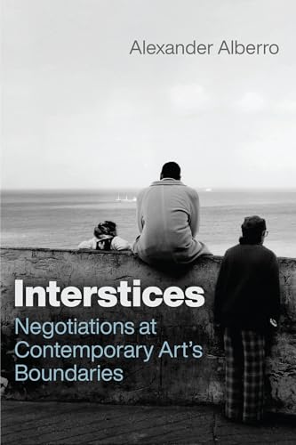 Book cover: people silhouetted against a seascape, title “Interstices”.