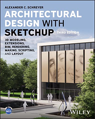 Book cover for "Architectural Design with SketchUp," featuring a modern building.