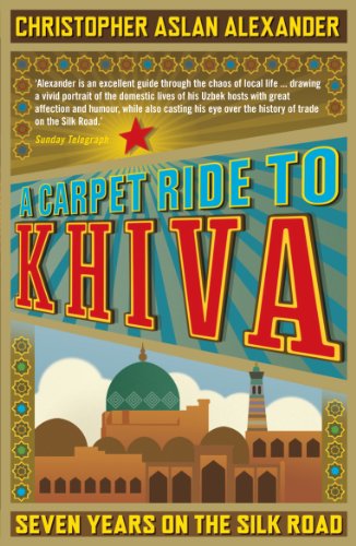 Book cover for A Carpet Ride to Khiva featuring an illustration of a mosque.