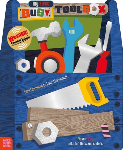 Blue toolbox book with foam tools and interactive sound features.