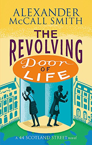 Book cover: “The Revolving Door of Life” with illustrated figures near a doorway.