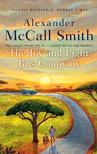 Book cover: desert landscape with a bus and a woman walking.