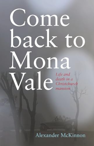 Book cover: “Come Back to Mona Vale” with a misty mansion image.