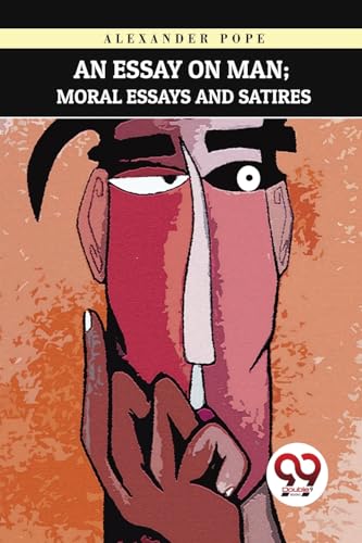 Book cover: "An Essay on Man" by Alexander Pope, with abstract portrait.