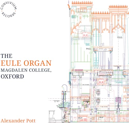 CD cover with architectural drawing of a large pipe organ.