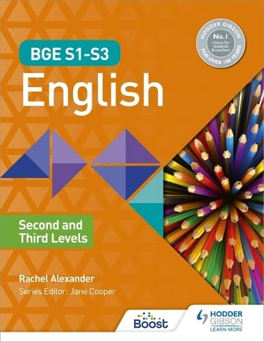 Textbook cover for BGE S1-S3 English, Second and Third Levels.