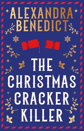 Book cover for The Christmas Cracker Killer with gold text on a blue background.