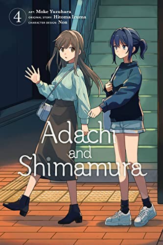 Cover of “Adachi and Shimamura” volume 4, featuring two young women.