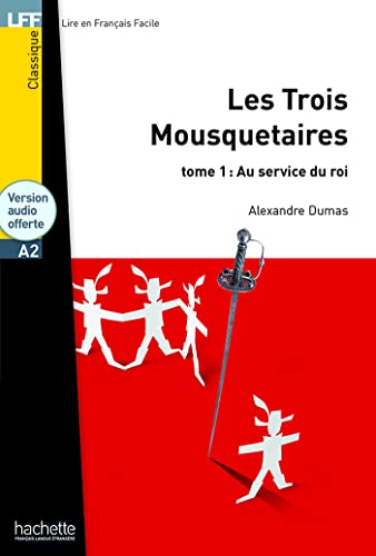 Book cover: "Les Trois Mousquetaires," with three figures and a sword.