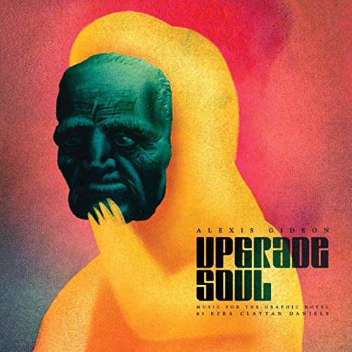 Vinyl album cover featuring a yellow and teal portrait with bold red text.