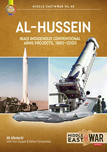 Book cover depicting Iraqi military technology: missiles and aircraft.