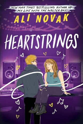 Book cover: two young people with musical notes and hearts.
