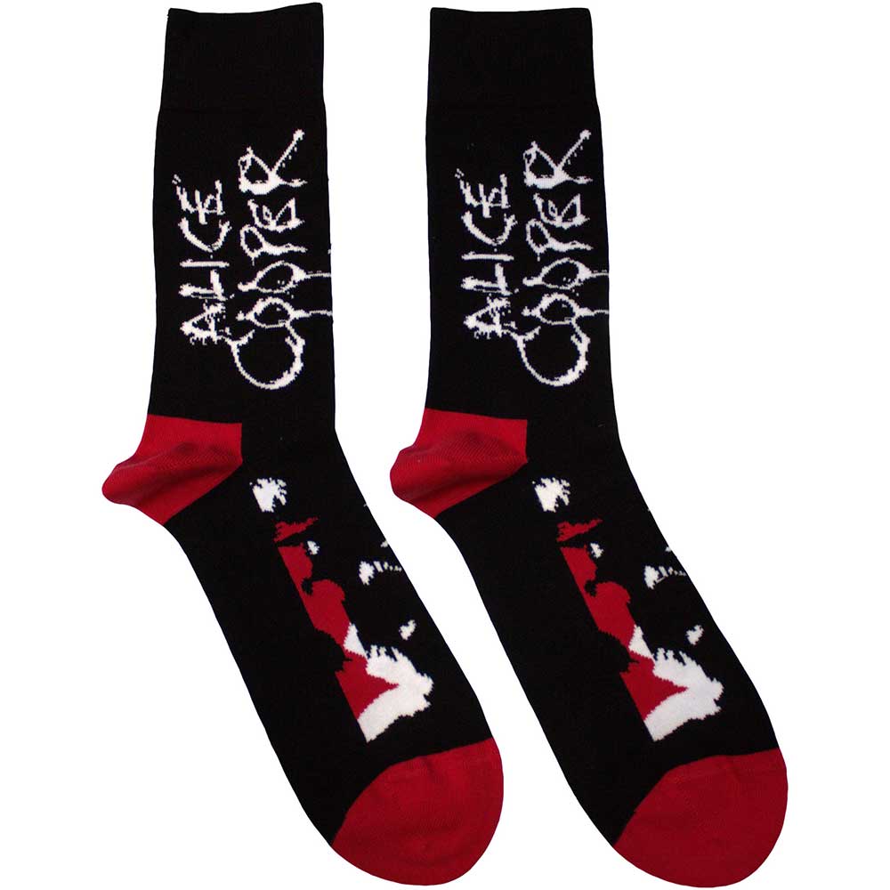 Ankle socks featuring Alice Cooper’s face print, UK size 7-11.