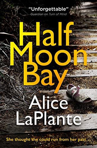 Book cover for "Half Moon Bay" featuring a child’s sandal.