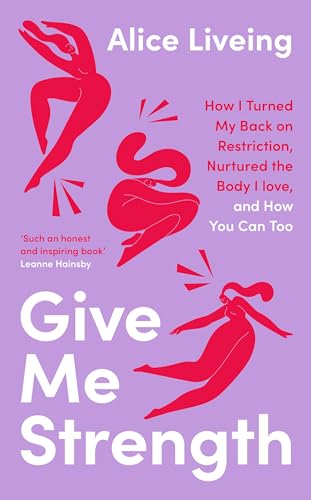 Book cover with abstract red figures and purple, white background.