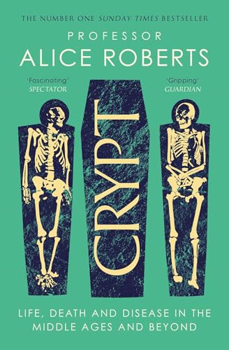 Book cover with two skeletons in coffins on a green background with white text.