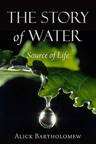 Book cover: "The Story of Water" with a water droplet on a leaf.