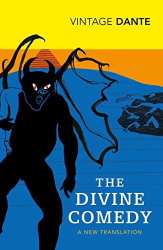 Book cover showing a black winged demon against a blue and yellow background.