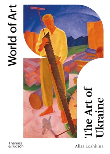 Book cover featuring a painting of a man holding a large saw outdoors.